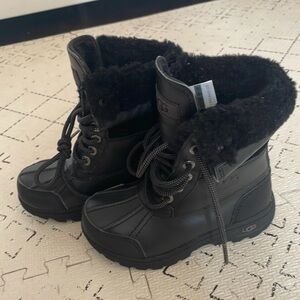 UGG Black Boots with Fur Interior